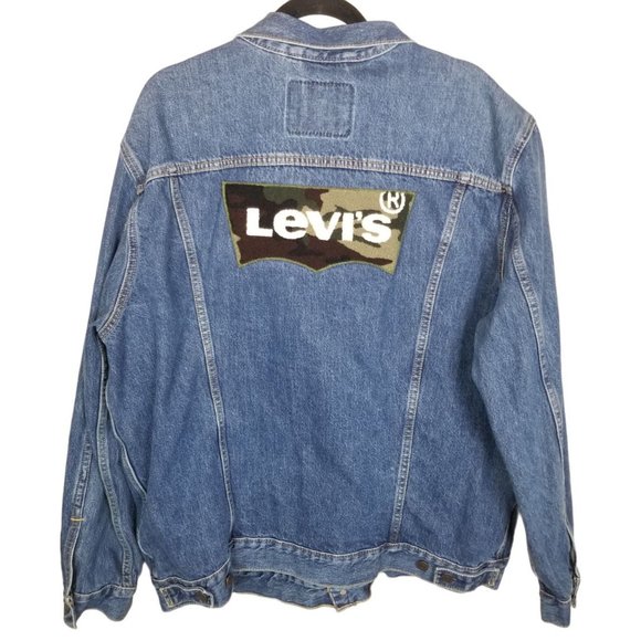 Levi's Mens 3XL Blue Long Sleeves Button Front Den - Picture 10 of 10